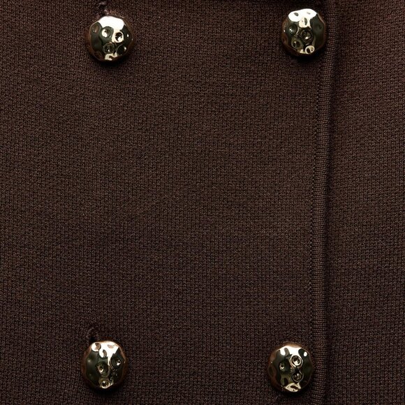 NWT ZARA KNIT WRAP TOP BROWN - Picture 3 of 5